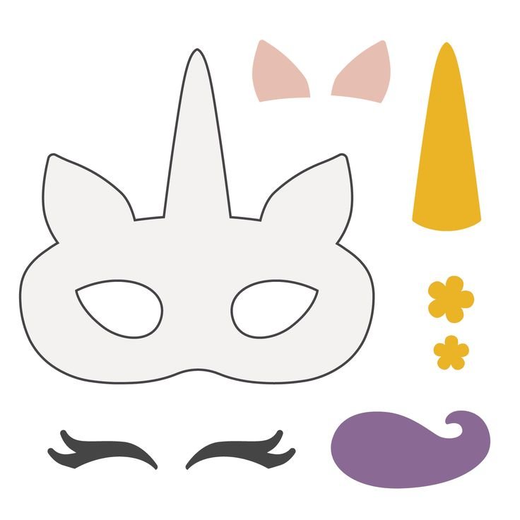 Единорожка трафарет для вырезания