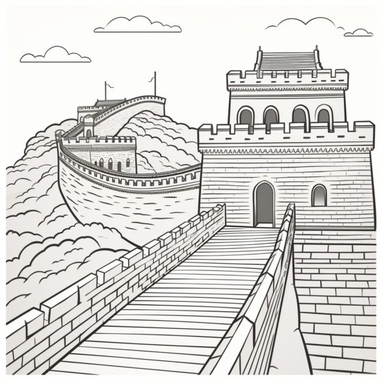 Китайская стена рисунок для детей