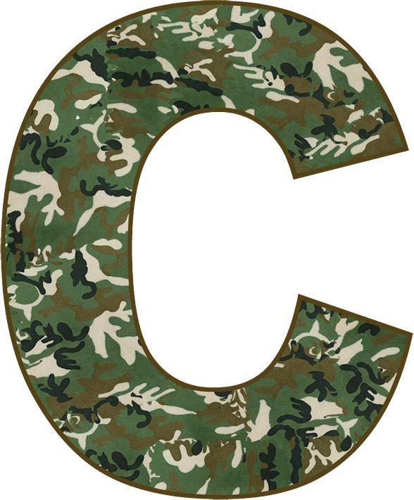 Камуфляжные буквы русского алфавита