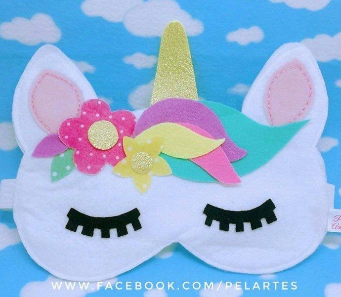 Маска для сна Единорог из фетра