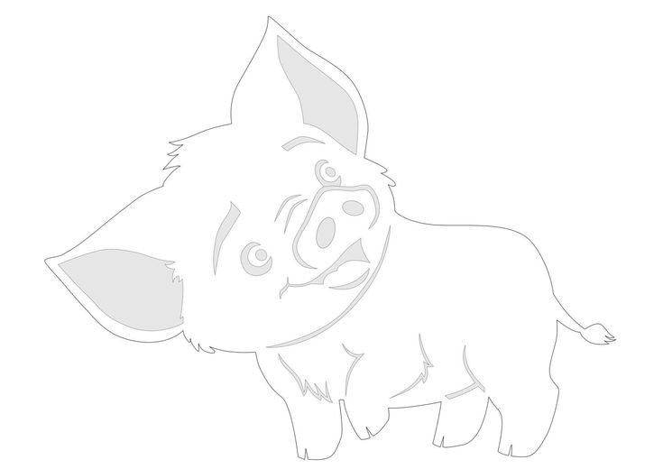 Трафарет свиньи для вырезания