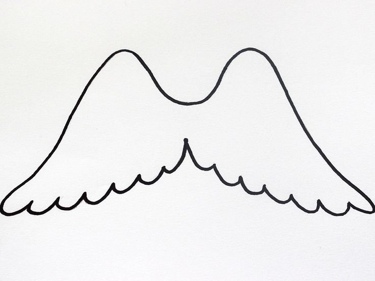 Крылья ангела трафарет