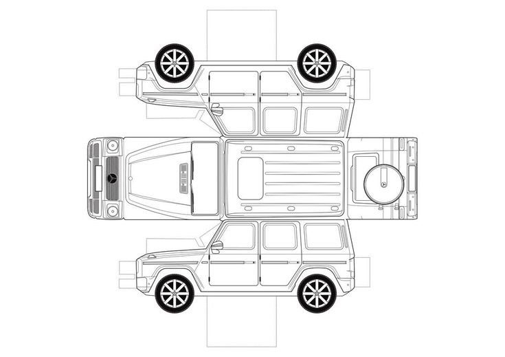 Бумажная модель Mercedes g63