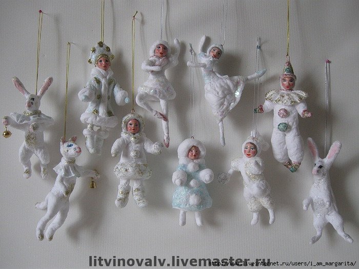 Папье маше из ваты елочные игрушки