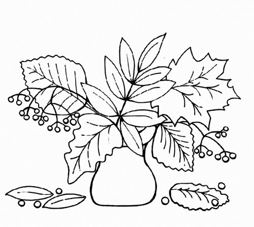 Осень раскраска для детей