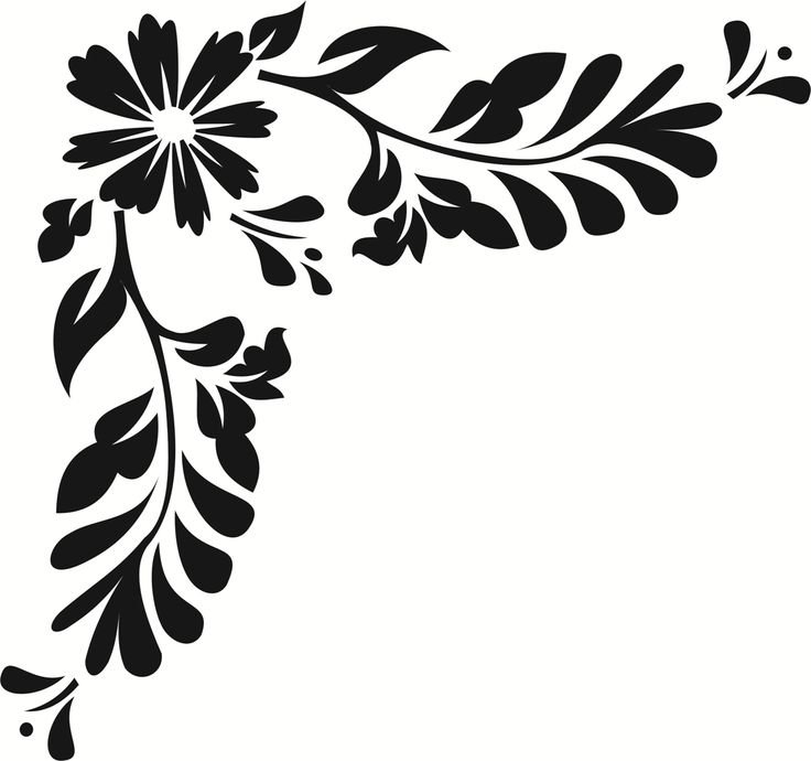 Угловой узор трафарет