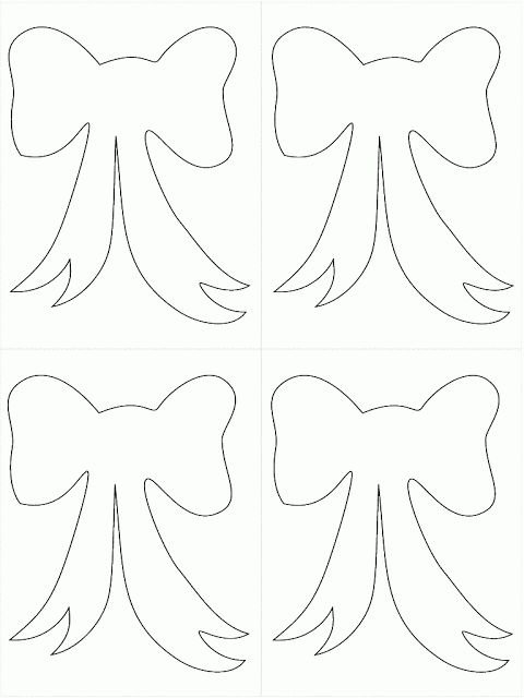 Бантик трафарет для вырезания