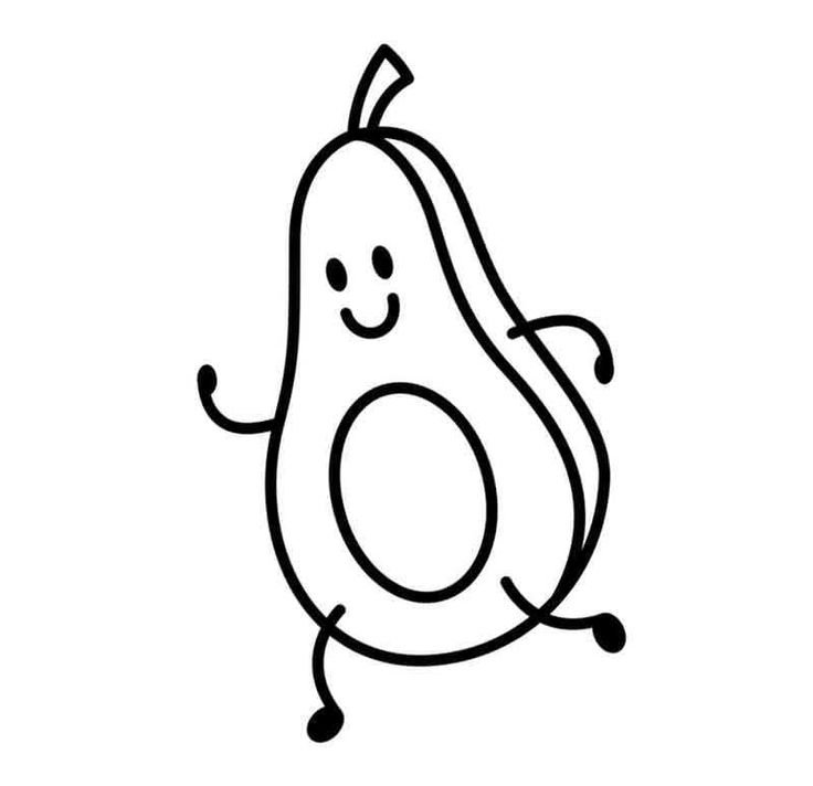 Детские раскраски авокадо