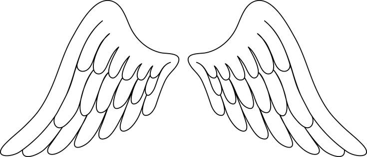 Крылья раскраска