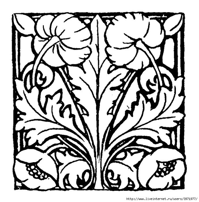 Симметричный растительный узор