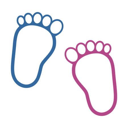 Трафарет следов ног