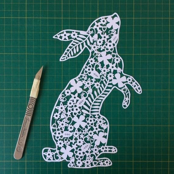 Вытынанка кролик