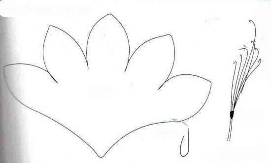 Выкройка цветка колокольчика