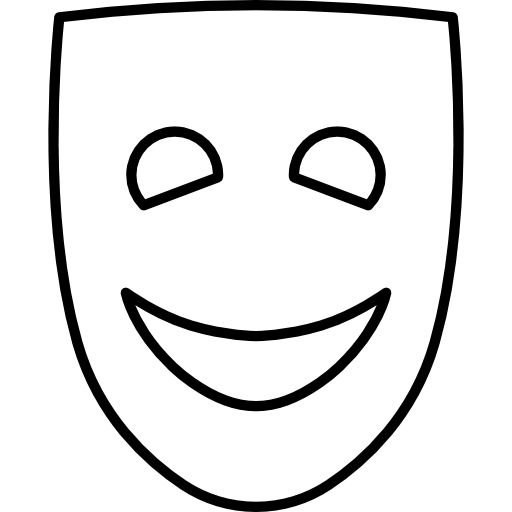 Театральная маска трафарет