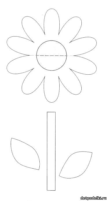 Трафарет цветка Ромашка