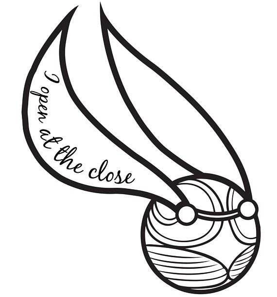 Золотой снитч из Гарри Поттера раскраска