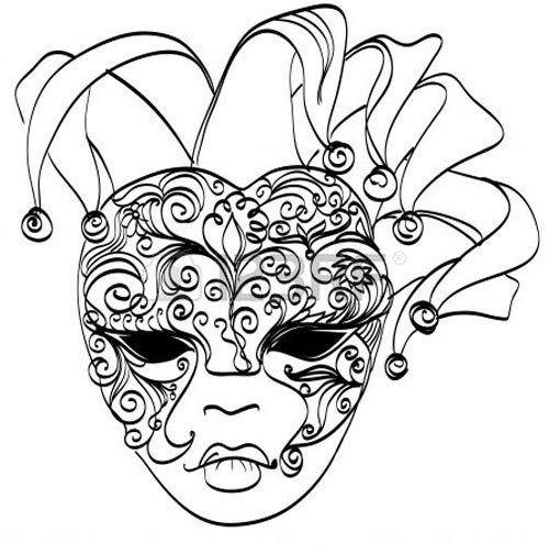 Венецианская маска эскиз