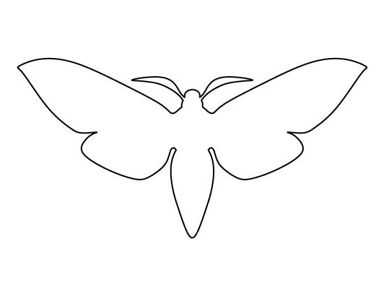 Бабочка трафарет для броши