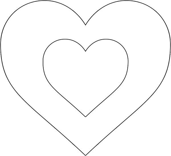 Сердце трафарет