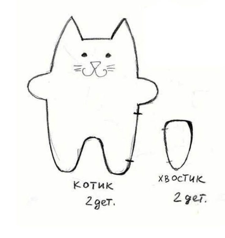 Трафареты кот для шитья из фетра 30 фото
