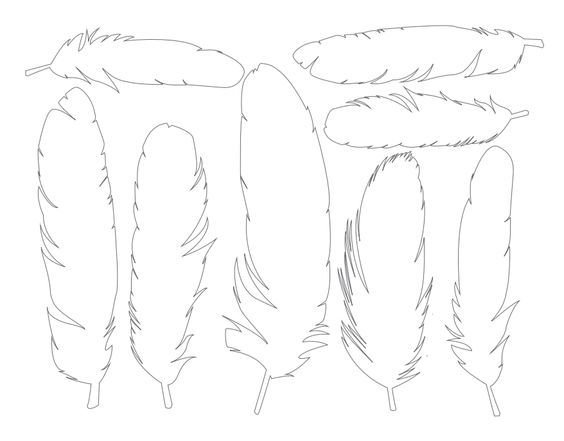 Перо трафарет для вырезания