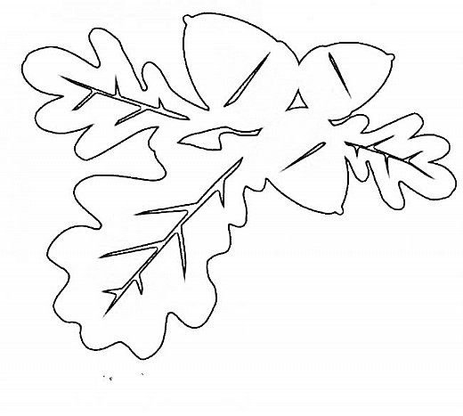 Трафареты осенних листьев на окна