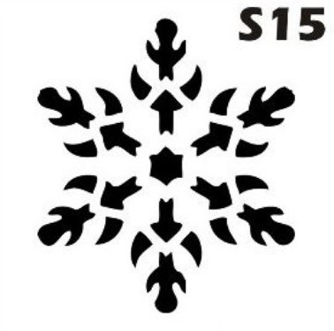 Снежинка трафарет для блеск тату