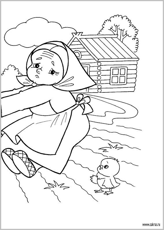 Внучка из сказки Репка раскраска