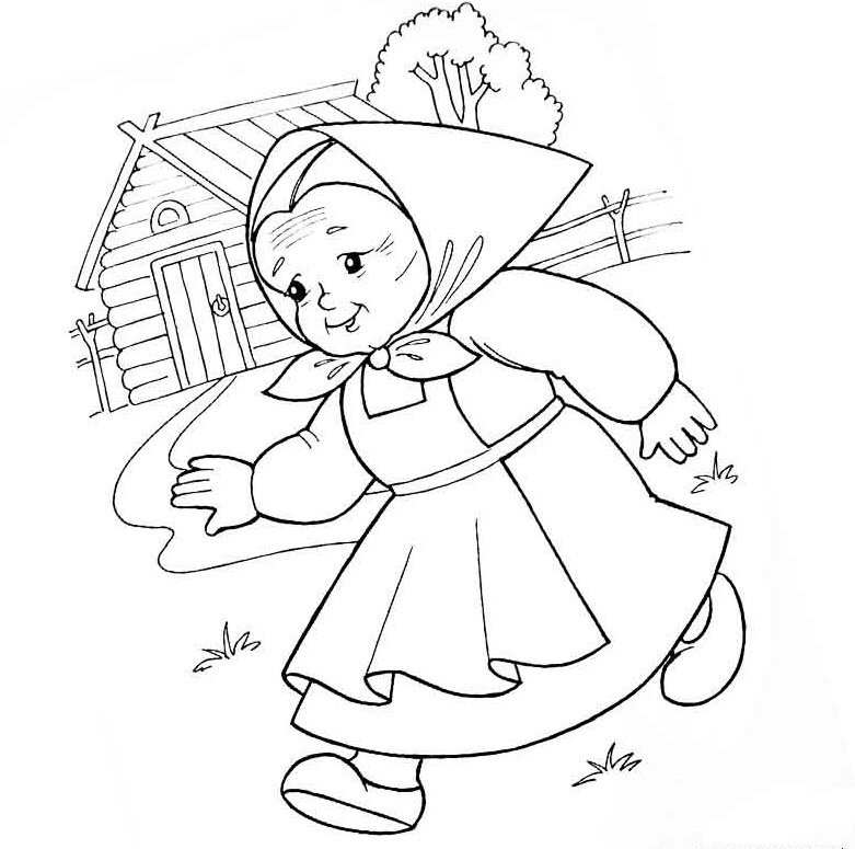 Репка раскраска для малышей