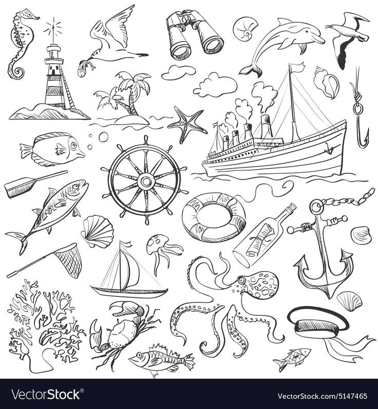 Узоры на морскую тематику