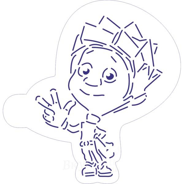 Фиксики трафарет для пряников