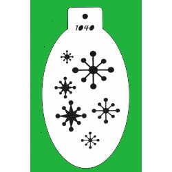 Трафарет для аквагрима снежинки