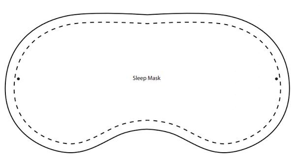 Маска для сна выкройка