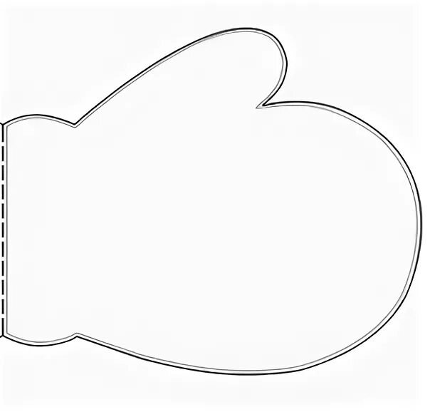 Трафарет варежки для пряника