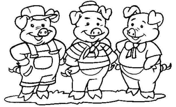 Три поросенка раскраска Ниф Ниф