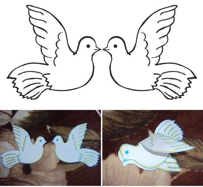 Голубь поделка из бумаги