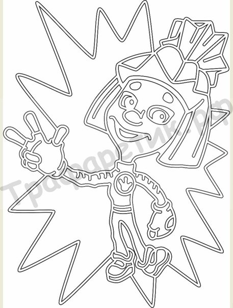 Раскраска Фиксики Файер