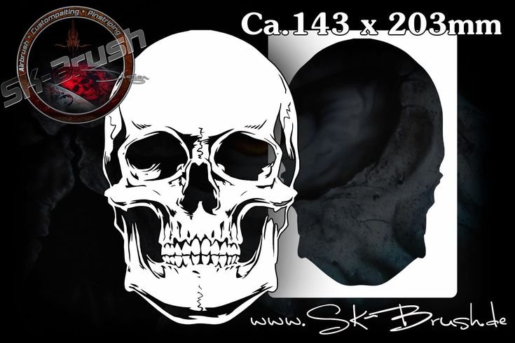 Трафарет черепа для аэрографии