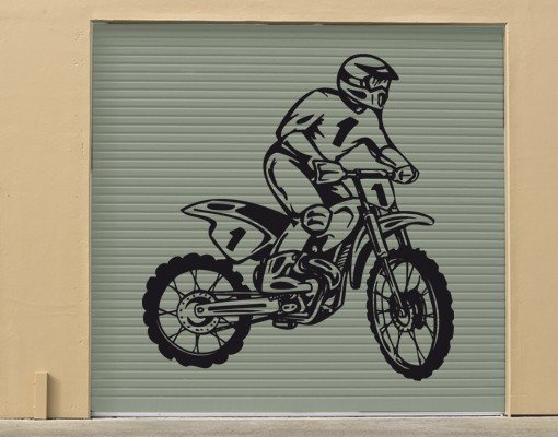 Наклейка на стену мотоциклист