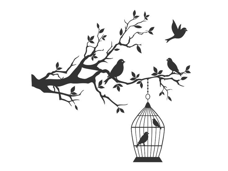 Трафарет птицы