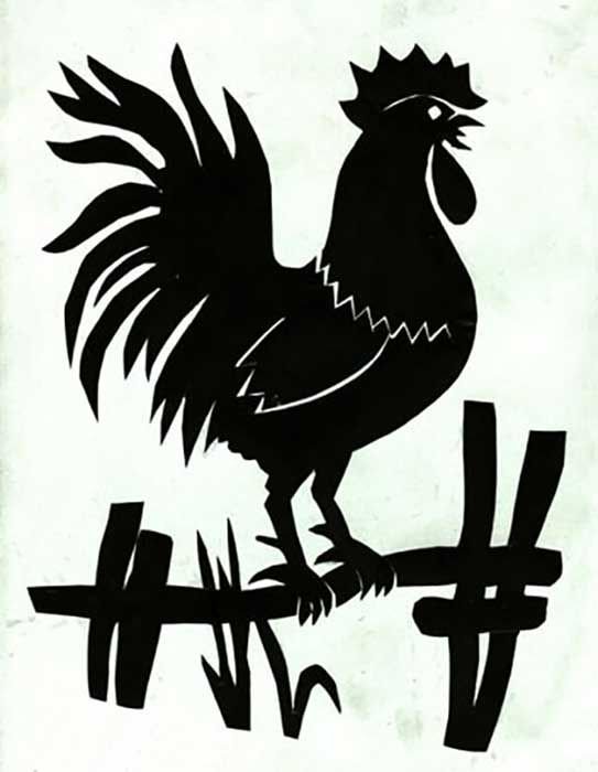 Петушок силуэт