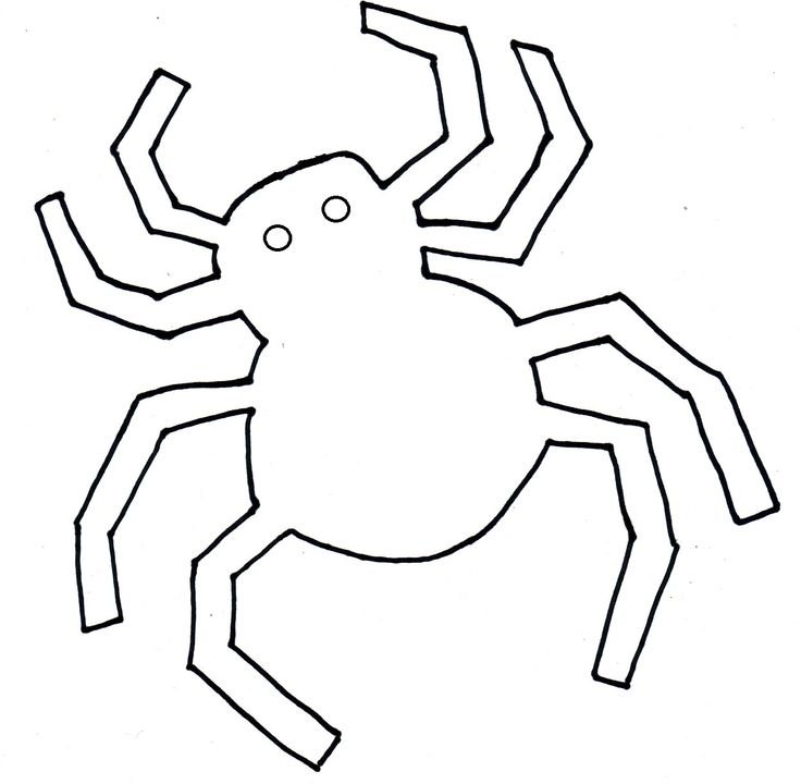 Паучок трафарет
