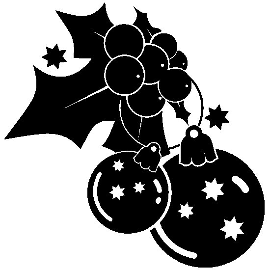 Новогодние украшения силуэт