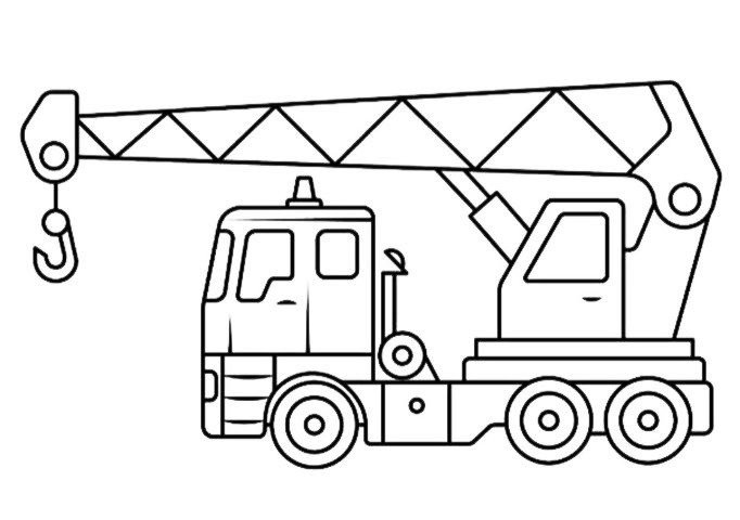 Кран раскраска