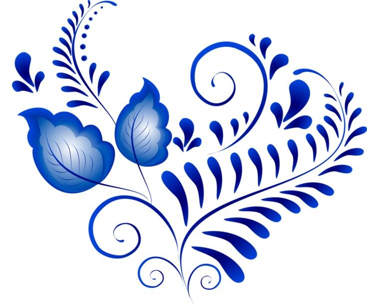 Гжельская роспись орнаментальная стилистика