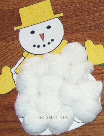 Новогодние поделки с ватой