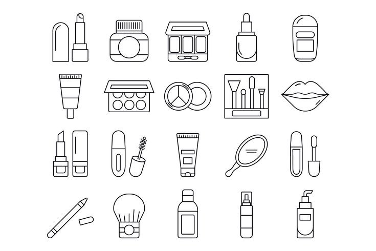 Распечатки косметика черно белые