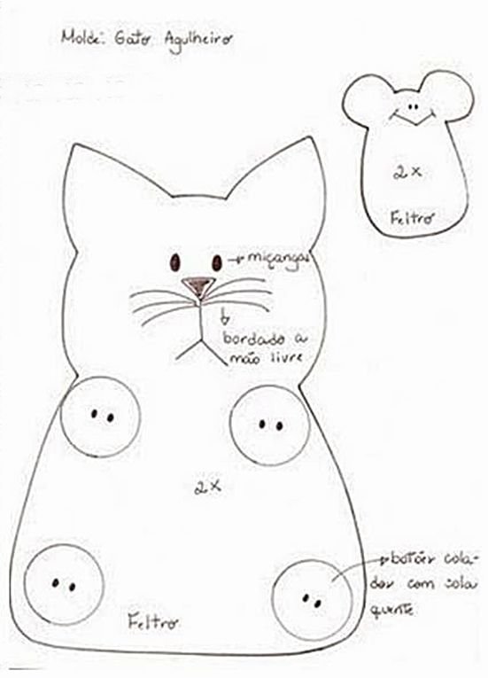 Трафареты кот для шитья из фетра 30 фото