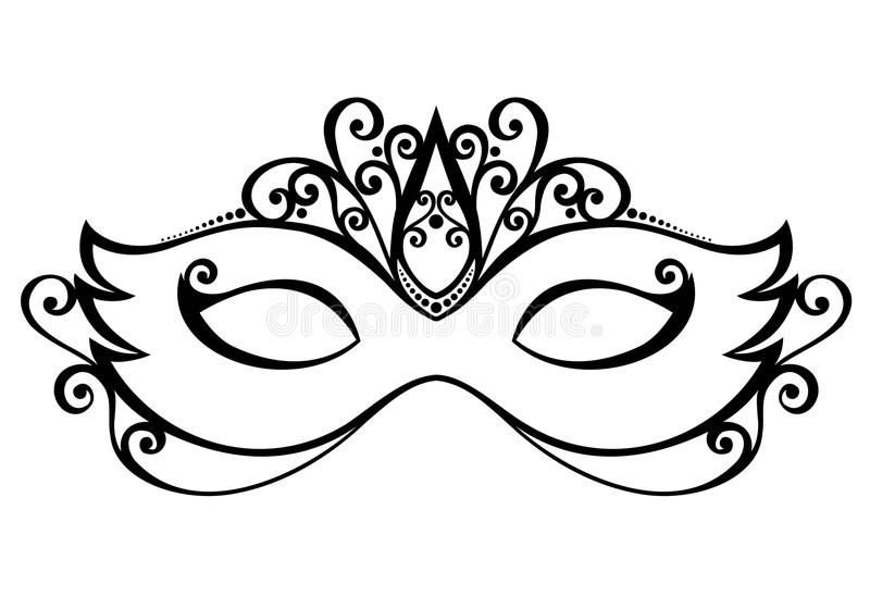 Карнавальная маска трафарет