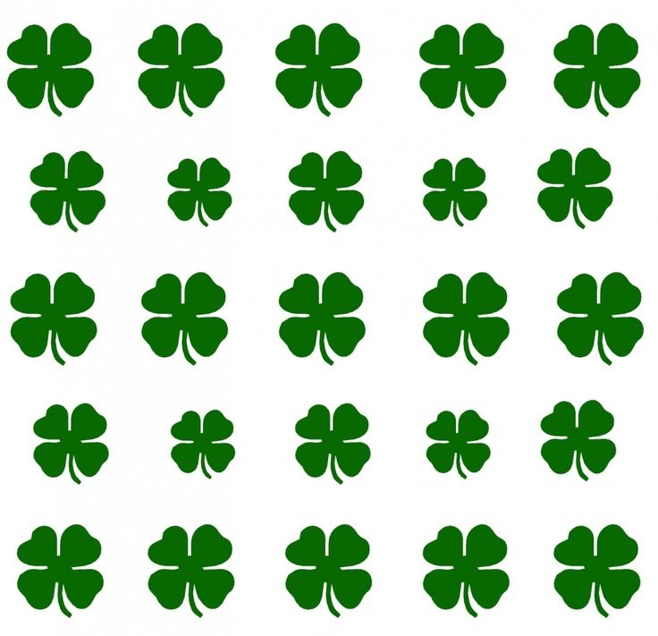 Лист клевера шаблон